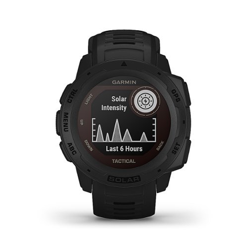 Garmin - Instinct Solar Tactical GPS Smartwatch 33mm Fiber-Reinforced Polymer - Black