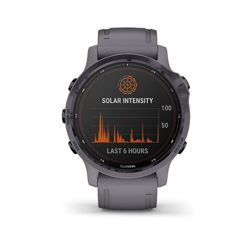 Garmin - fēnix 6S Pro Solar GPS Smartwatch 42mm Stainless Steel - Amethyst Steel
