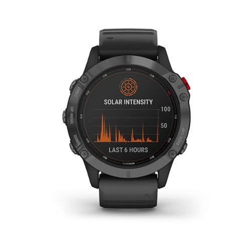 Garmin - fēnix 6 Pro Solar GPS Smartwatch 47mm Stainless Steel - Slate Gray
