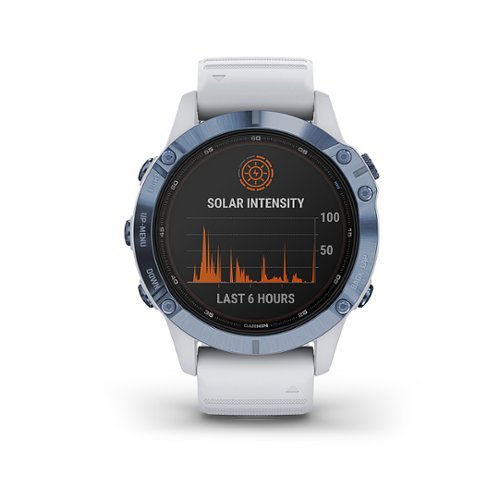 Garmin - Fenix 6 Pro Solar GPS Smartwatch 33mm Fiber-Reinforced Polymer - Mineral Blue
