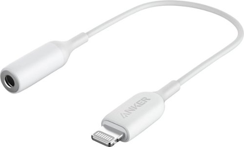 Anker 3.5mm Female Audio Adapter with Lightning Connector - White