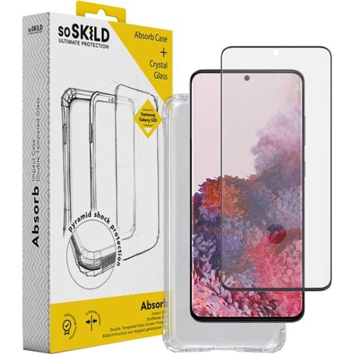SoSkild Case with Glass Screen Protector for Samsung Galaxy S20 and S20 5G - Transparent GLOBAL SHIPPING