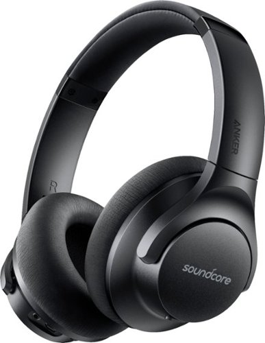 Anker - Soundcore Life 2 Wireless Noise Cancelling Over-the-Ear Headphones - Black-Angle_Standard 