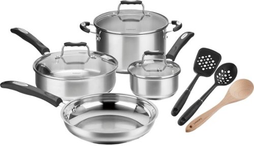 Image of Cuisinart - 10 PC Cookware Set - Stainless Steel