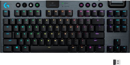 Logitech - G915 LIGHTSPEED TKL Wireless Mechanical GL Clicky Switch Gaming Keyboard with RBG Backlighting - Black