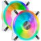 CORSAIR - QL Series RGB 140mm Computer Case Fan (2-Pack) - White-Front_Standard