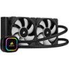 CORSAIR - iCUE H100i RGB PRO XT 120mm Liquid CPU Cooler - Black/White-Front_Standard