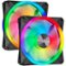 CORSAIR - QL Series RGB 140mm Computer Case Fan (2-pack) - Black-Front_Standard