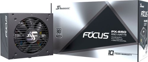 Seasonic - FOCUS PX-650, 650W 80+ Platinum PSU, Full-Modular, Fan Control in Fanless, Silent, Cooling Mode, 10 Yr Warranty - Black