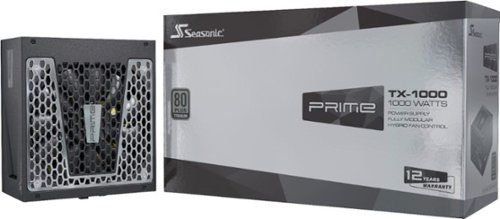 Seasonic - PRIME TX-1000, 1000W 80+ Titanium PSU, Full-Modular, Fan Control in Fanless, Silent, Cooling Mode, 12 Yr Warranty - Black