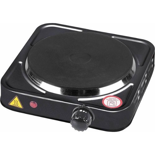 Emerald - Electric Single Burner - Black-Front_Standard 