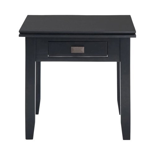 Simpli Home - Artisan SOLID WOOD 21 inch Wide Square Transitional End Side Table in - Black