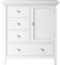 Simpli Home - Redmond SOLID WOOD 39 inch Wide Transitional Medium Storage Cabinet - White-Front_Standard
