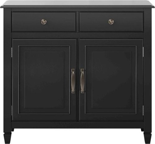 

Simpli Home - Connaught Traditional Solid Wood Entryway Storage Cabinet - Black