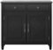 Simpli Home - Connaught Traditional Solid Wood Entryway Storage Cabinet - Black-Front_Standard