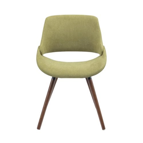 Simpli Home - Malden Mid Century Modern Bentwood Dining Chair in Woven Fabric - Acid Green