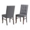 Simpli Home - Ezra Contemporary Faux Leather Dining Chairs (Set of 2) - Stone Gray-Front_Standard