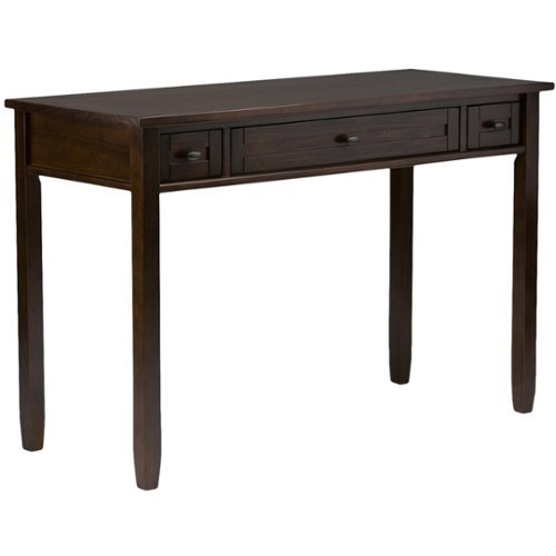 Simpli Home - Warm Shaker SOLID WOOD Transitional 48 inch Wide Writing Office Desk in - Tobacco Brown