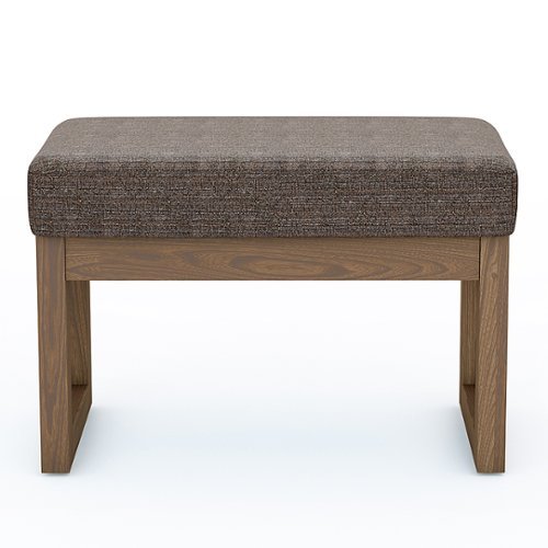 Simpli Home - Milltown 26 inch Wide Contemporary Rectangle Footstool Ottoman Bench - Mink Brown