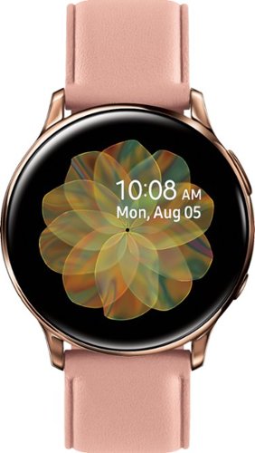Samsung - Geek Squad Certified Refurbished Galaxy Watch Active2 Smartwatch 40mm Stainless Steel LTE (Unlocked) - Gold