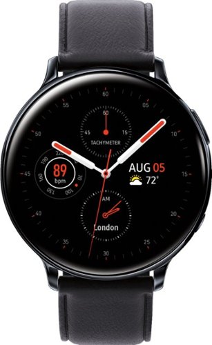 Samsung - Geek Squad Certified Refurbished Galaxy Watch Active2 Smartwatch 44mm Stainless Steel LTE (Unlocked) - Black