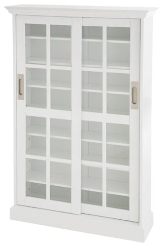 SEI Furniture - Sliding Door Media Cabinet - White
