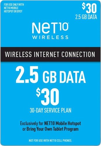 Net10 - $30 Mobile Hotspot 2.5GB Data Plan (Email Delivery) [Digital]