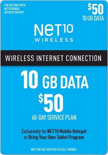 Net10 - $50 Mobile Hotspot 10 GB 60 Days Plan (Email Delivery) [Digital]