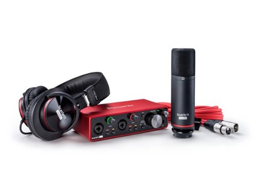 Focusrite - Scarlett 2i2 Studio 3rd Generation Audio Interface - Black/Red-Front_Standard 