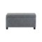 Simpli Home - Dover Rectangular Contemporary Wood/Foam Bench Ottoman With Inner Storage - Stone Gray-Front_Standard