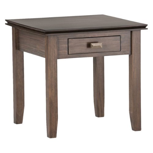Simpli Home - Artisan SOLID WOOD 21 inch Wide Square Transitional End Side Table in - Natural Aged Brown