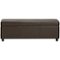 Simpli Home - Avalon Rectangular Contemporary Wood/Foam Bench Ottoman With Inner Storage - Chocolate Brown-Front_Standard