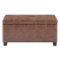 Simpli Home - Dover Rectangular Contemporary Wood/Foam Bench Ottoman With Inner Storage - Distressed Umber Brown-Front_Standard