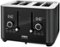 Bella Pro Series - 4-Slice Digital Touchscreen Toaster - Black Stainless Steel-Angle_Standard