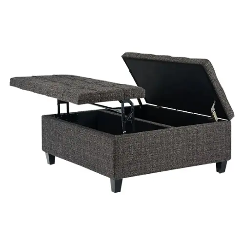 Simpli Home Harrison 36 inch Wide Transitional Square Coffee Table