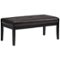 Simpli Home - Lacey Rectangular Contemporary Faux Air Leather Bench Ottoman - Distressed Black-Front_Standard