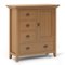Simpli Home - Redmond SOLID WOOD 39 inch Wide Transitional Medium Storage Cabinet - Light Golden Brown-Front_Standard