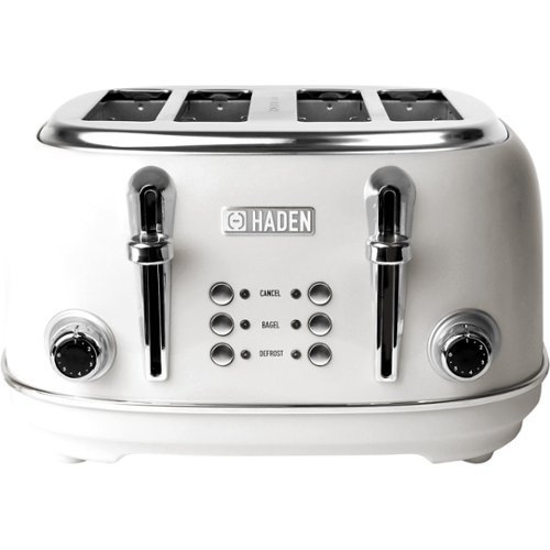 Haden - Haden-Heritage 4-Slice Toaster Wide Slot for Bagels with Multi Settings - Ivory