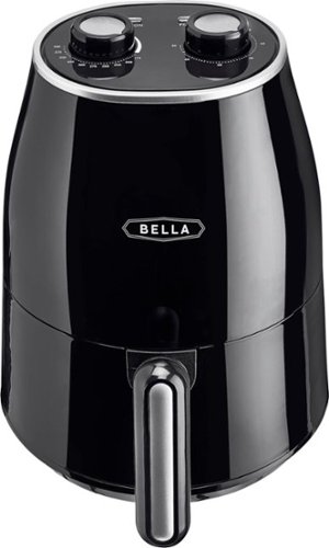 Bella - 1.6-qt. Analog Air Convection Fryer - Black-Front_Standard 
