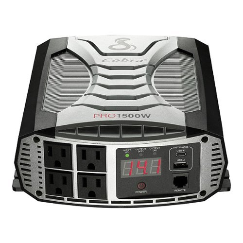 Image of Cobra - Professional Grade 1500 Watt Power Inverter with Fast Charge USB - Black
