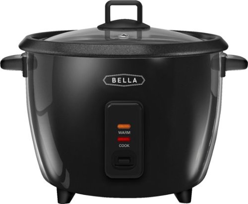 Bella - 16-Cup Manual Rice Cooker - Black