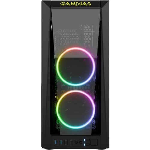 GAMDIAS - TALOS M1A ATX Tower Case - Black-Front_Standard 