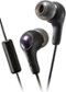JVC - Wired Gumy Plus In Ear Headphones with Microphone and Remote - Black-Front_Standard