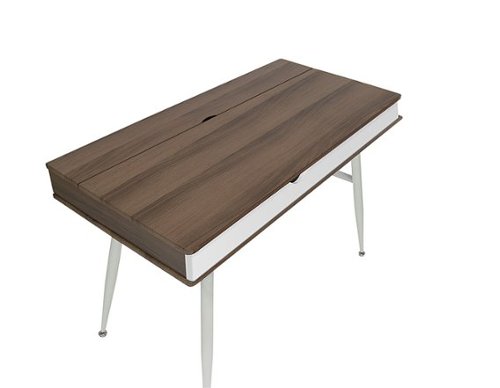 

Calico Designs - Alcove Rectangle Two Drawer Desk Easy to Assemble - Chestnut