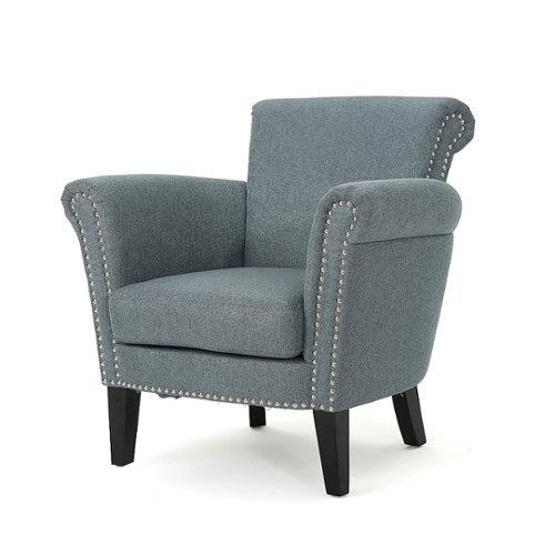 Noble House - Fremont Club Chair - Steel Blue-Left_Standard 