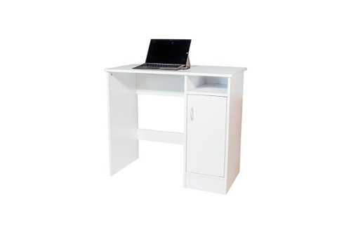 OneSpace - Madison Computer Desk with Cabinet - White