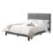 CorLiving - Bellevue Wide Panel Upholstered Bed, Queen - Light Gray-Front_Standard
