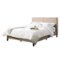 CorLiving - Bellevue Wide Panel Upholstered Bed, Queen - Cream-Front_Standard