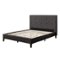 CorLiving - Nova Ridge Tufted Upholstered Bed, Full - Dark Gray-Front_Standard