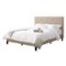 CorLiving - Nova Ridge Tufted Upholstered Bed, Full - Cream-Front_Standard